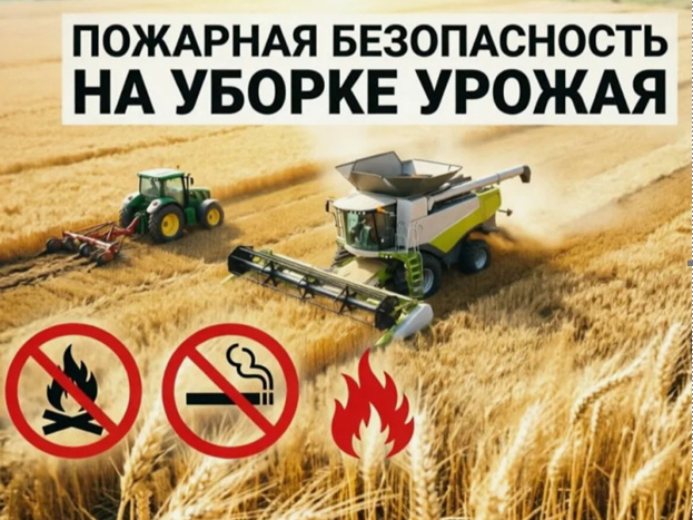 О пожарной безопасности в период уборки зерновых культур.